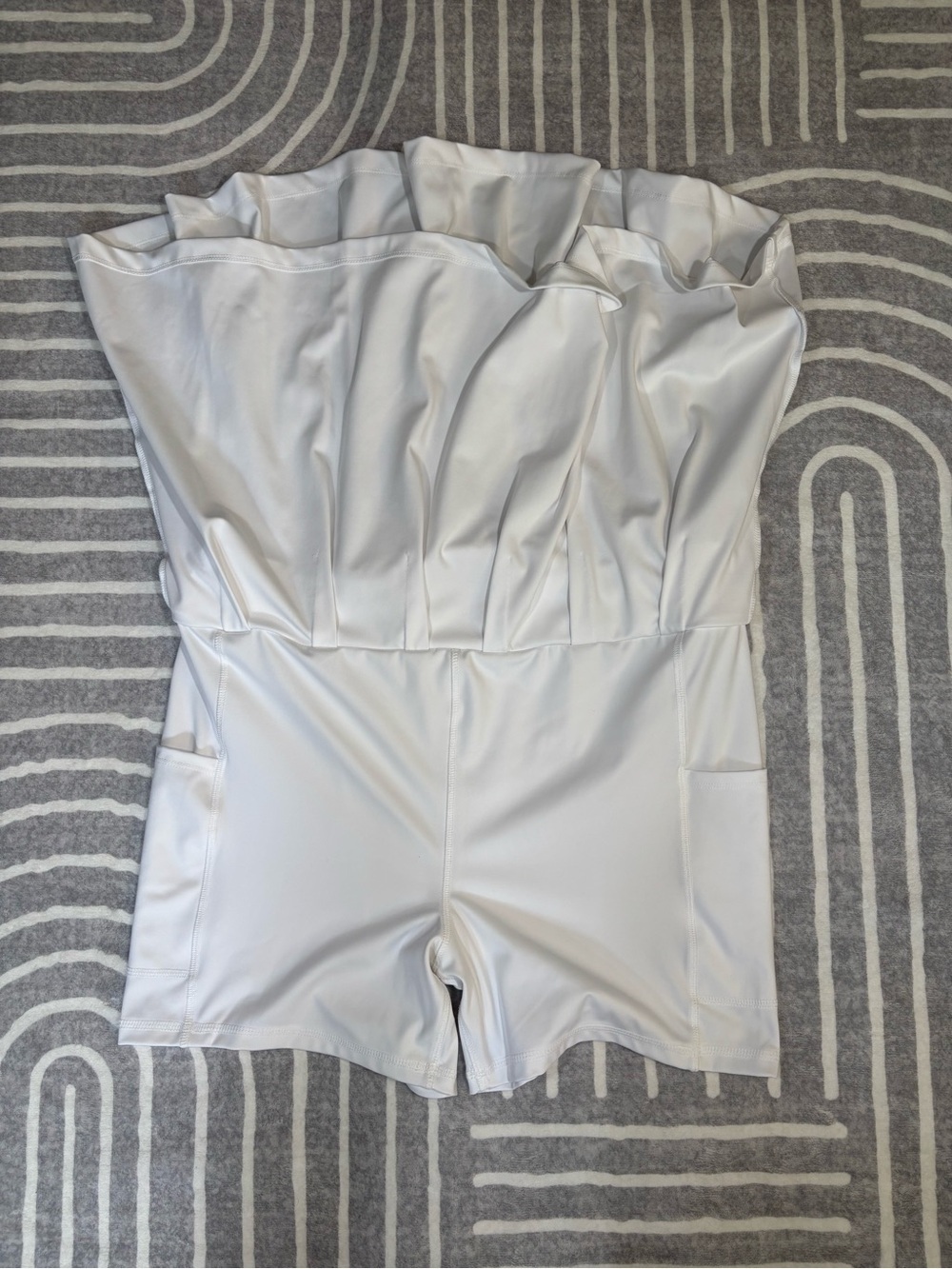 Lands' End Skort, White Circle Skirt, Flared Tennis Style, Pockets Large, 14-16 - Picture 6 of 11